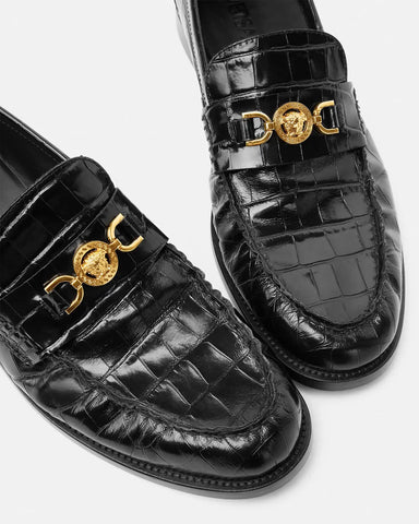 Medusa '95 Croc-Effect Loafers