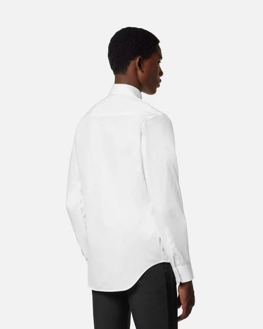 Embroidered Cotton-Poplin Evening Shirt