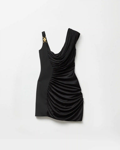 Envers-Satin CrÃªpe Draped Mini Dress