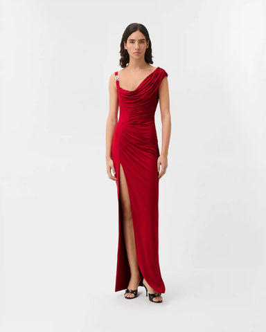 Viscose Liquid Jersey Draped Gown
