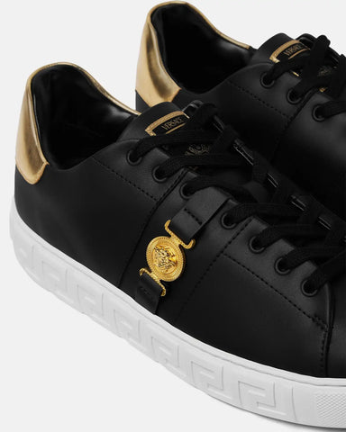 Greca Leather Sneakers