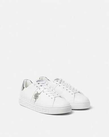 Greca Leather Sneakers