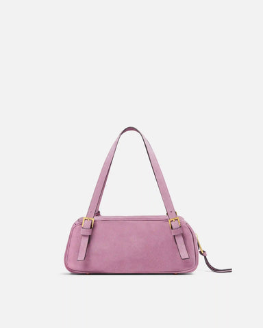 Versace Tag Suede Bowling Bag