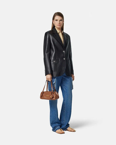 Versace Tag Nappa Bowling Bag