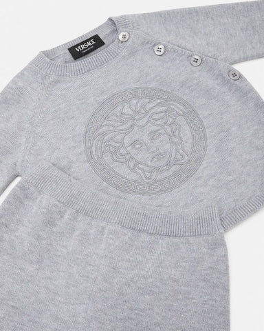 Baby Embroidered Cotton Knit Sweater Set