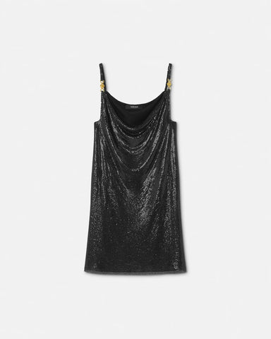 Metal Mesh Slip Mini Dress