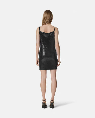Metal Mesh Slip Mini Dress