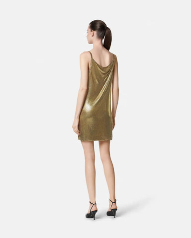 Metal Mesh Slip Mini Dress