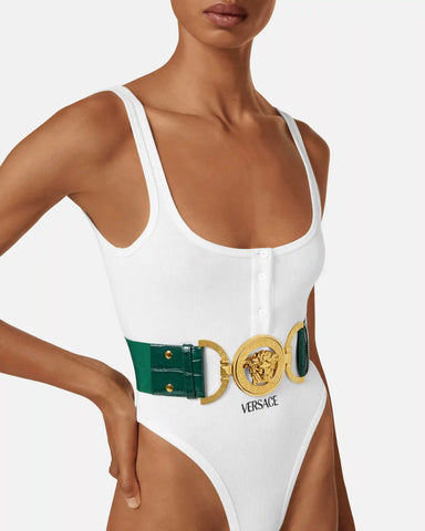 Medusa '95 Croc-Effect Belt  6 cm