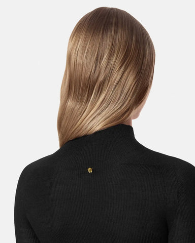 Merino Wool Fitted Ribbed Knit Top