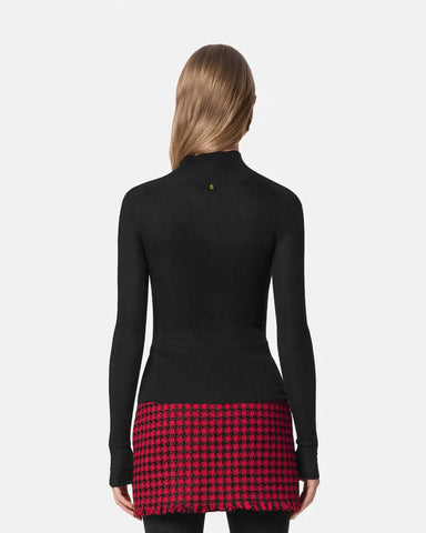 Merino Wool Fitted Ribbed Knit Top