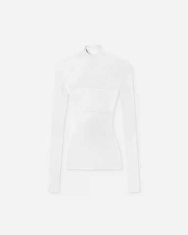 Merino Wool Fitted Ribbed Knit Top