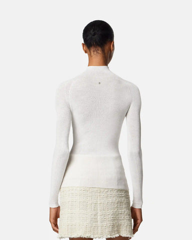Merino Wool Fitted Ribbed Knit Top