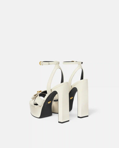 Gianni Ribbon Leather Sandals 140 mm