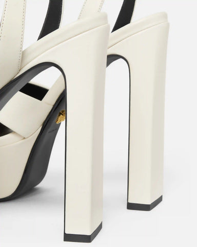 Gianni Ribbon Leather Sandals 140 mm