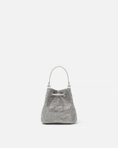 La Medusa Embellished Satin Mini Bucket Bag