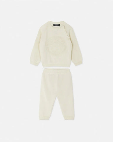 Baby Embroidered Cotton Knit Sweater Set