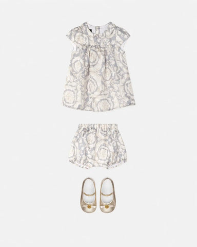 Baby Printed Silk Twill Dress Set