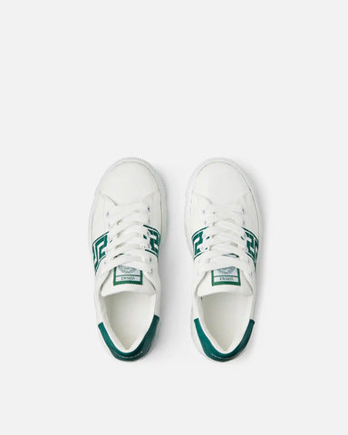 Kids Greca Embroidered Nylon Sneakers