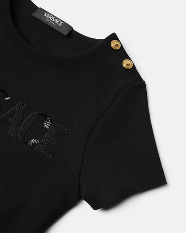 Kids Embellished Milano-Stitch Flared Dress