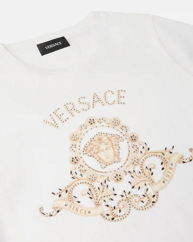 Kids Embellished Printed Cotton-Jersey T-Shirt