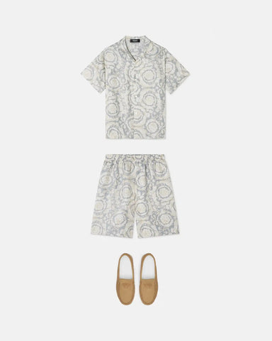 Kids Printed Silk Twill Shirt