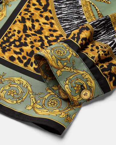 Kids Printed Silk Twill Shirt