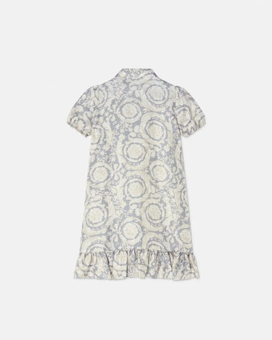 Kids Printed Silk Twill Shirt Dress