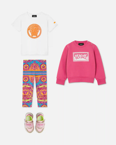 Kids Printed Cotton-Jersey Leggings