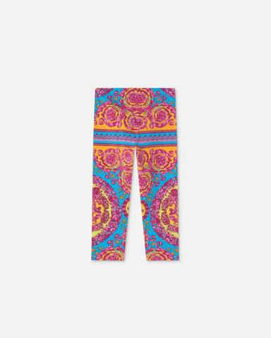 Kids Printed Cotton-Jersey Leggings