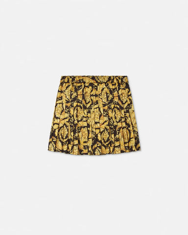 Kids Printed Twill Pleated Skirt