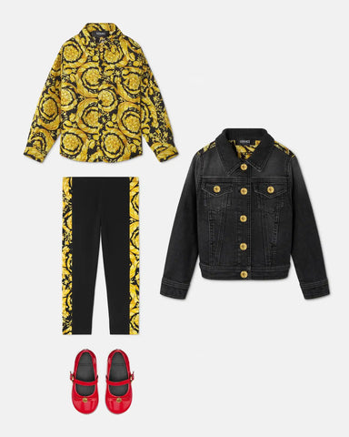 Kids Printed Silk Twill Shirt