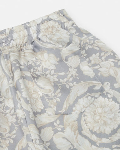 Kids Printed Silk Twill Shorts
