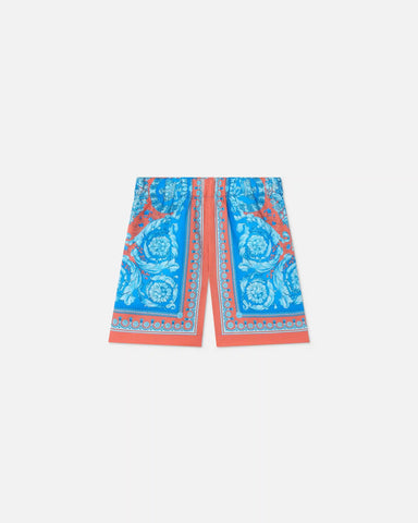 Kids Printed Cotton-Poplin Shorts