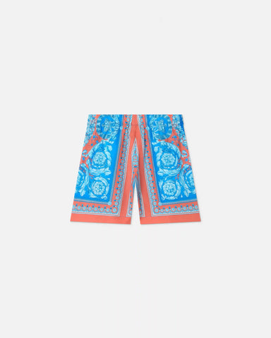 Kids Printed Cotton-Poplin Shorts