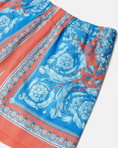 Kids Printed Cotton-Poplin Shorts