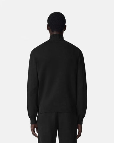 Cashmere-Cotton Knit Zip Sweater
