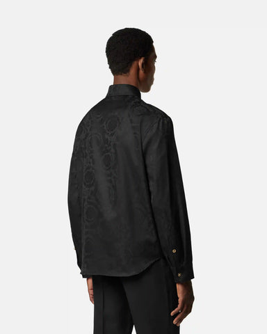 Jacquard Cotton-Poplin Shirt