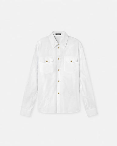 Jacquard Cotton-Poplin Shirt