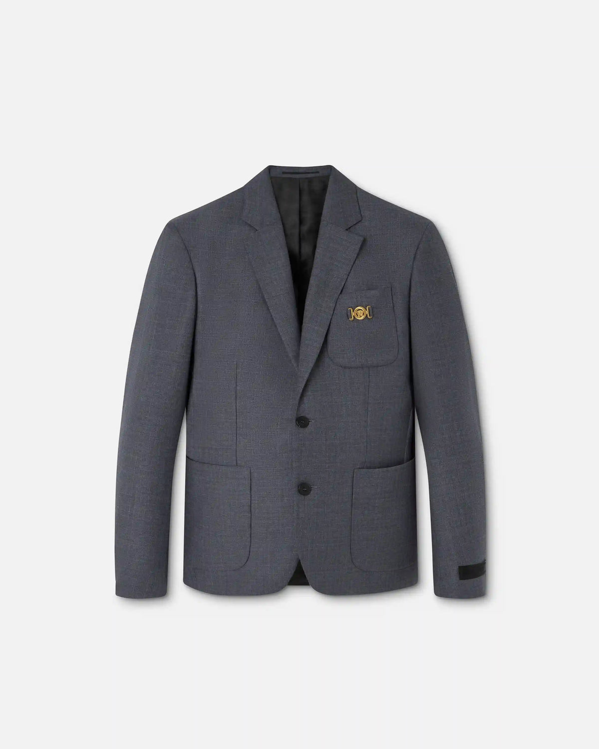 Micro-Checked Wool Blazer