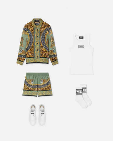 Kids Printed Cotton-Poplin Shorts
