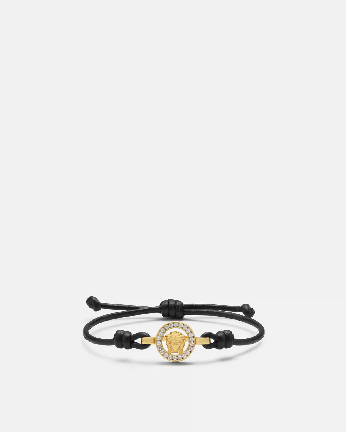 Medusa '95 Crystal Leather Bracelet