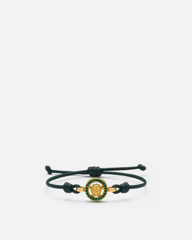 Medusa '95 Crystal Leather Bracelet