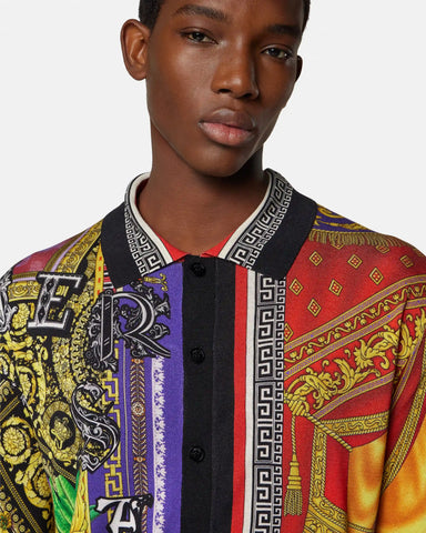 Printed Silk Knit Shirt