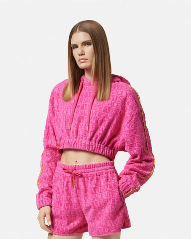 I â?Baroque Crop Hoodie