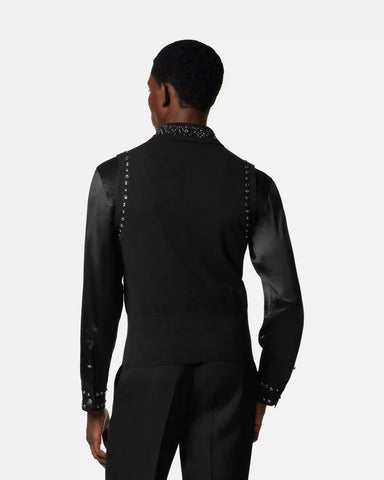 Embellished Cashmere-Blend Knit Vest