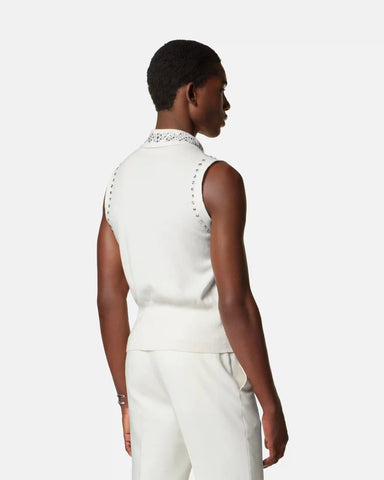 Embellished Cashmere-Blend Knit Vest