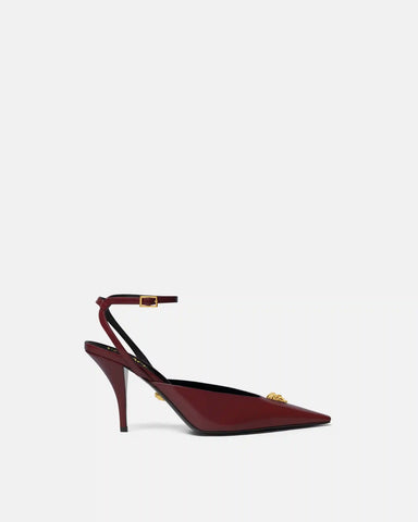 La Medusa Leather Slingbacks 85 mm