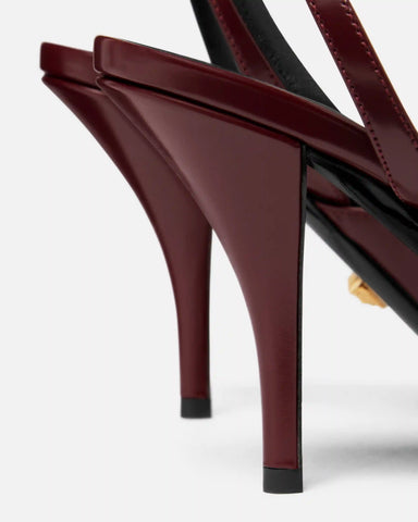 La Medusa Leather Slingbacks 85 mm