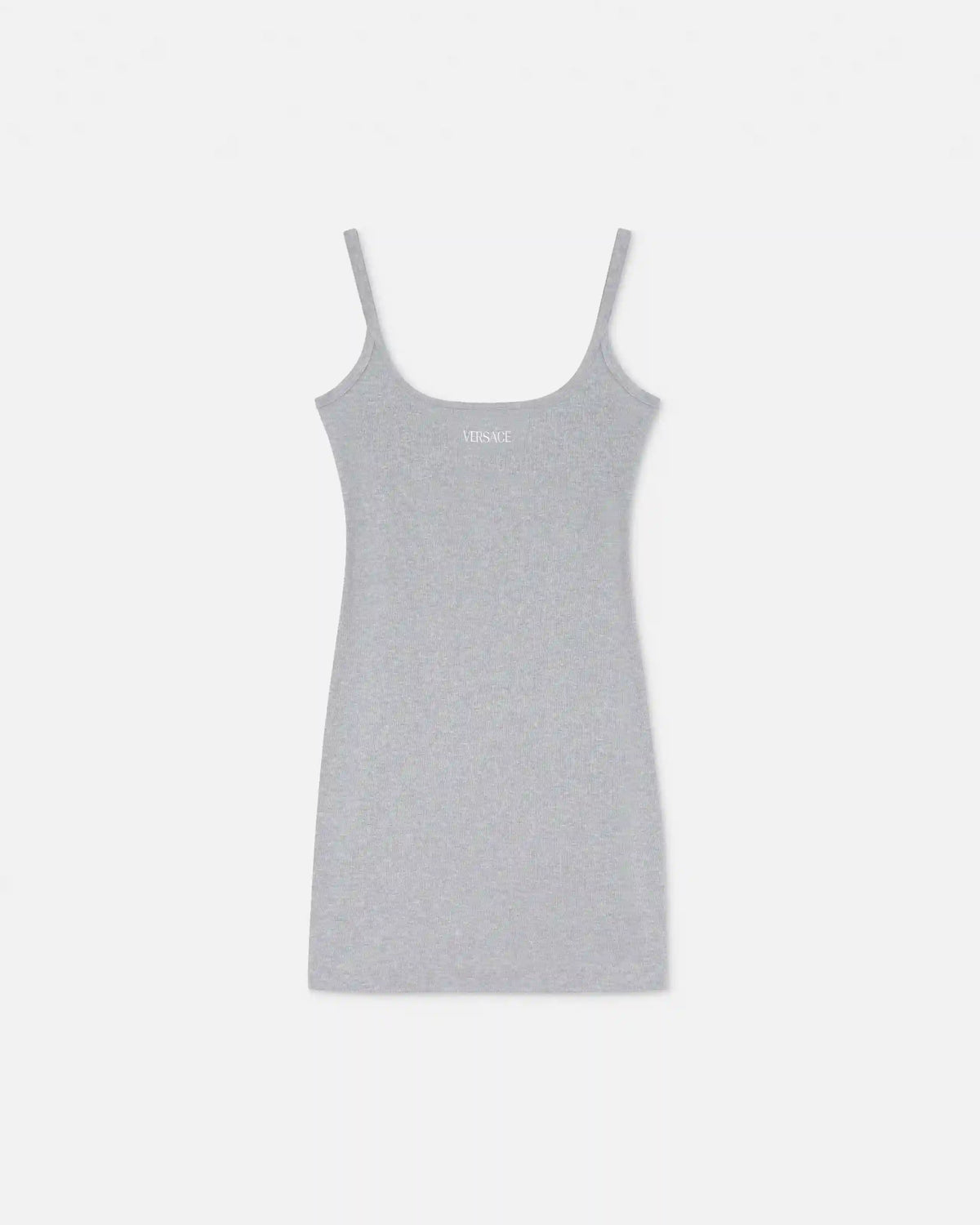 Embroidered Ribbed Cotton Mini Dress